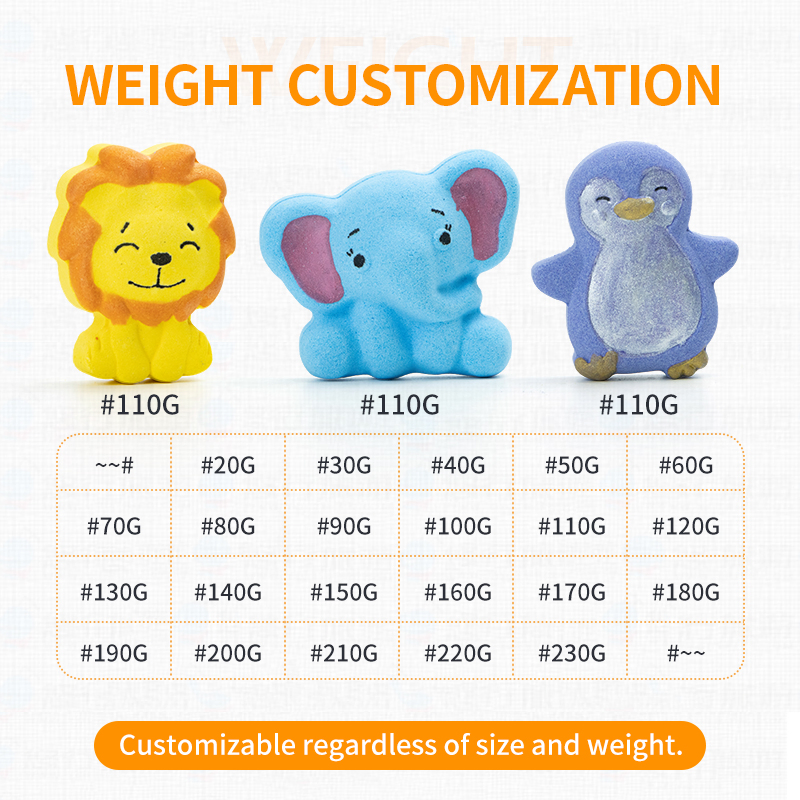 Private Label Custom Natural Animal Bath Bomb for Kids Bath Gift