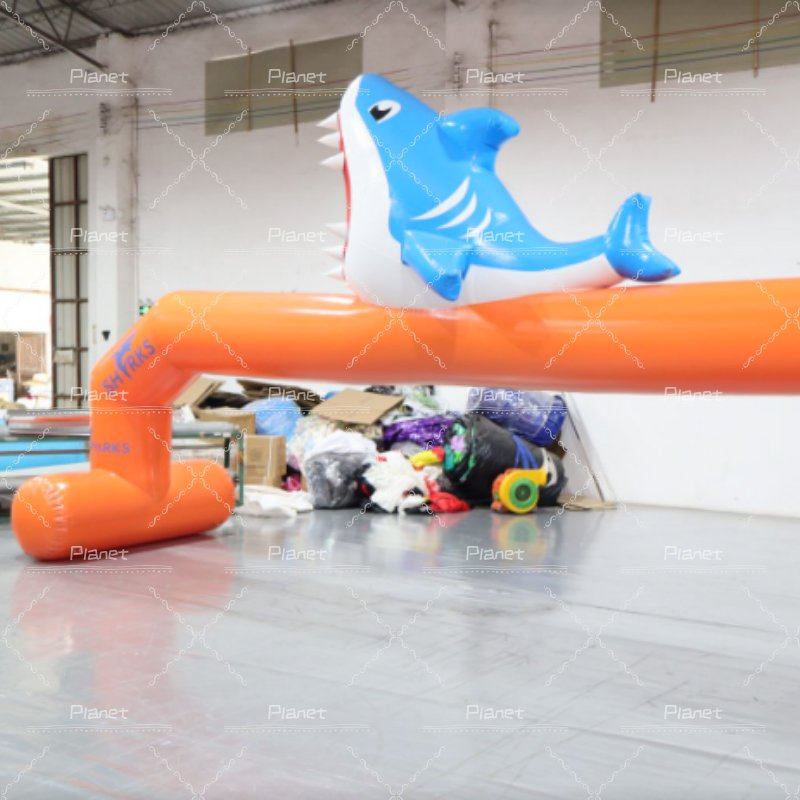 Airtight Water Sport Event Start and Finish Line Inflatable Entrance Shark Arch