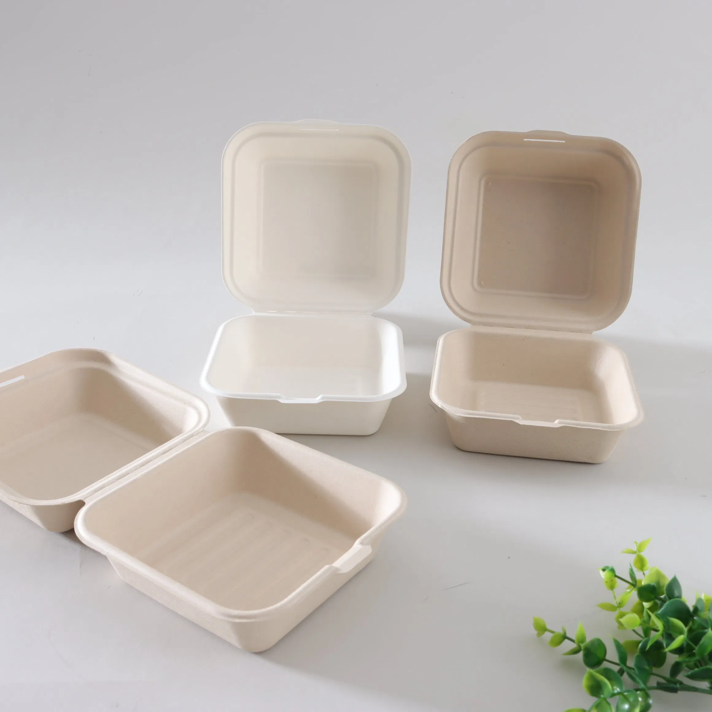 Wholesale Take-out Microwave Take-out Hamburger Boxes Paper Cutlery Food Containers