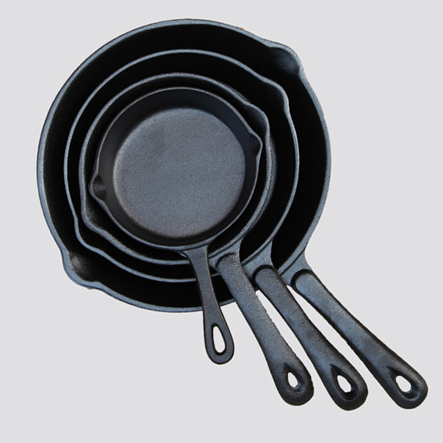 Pre-Seasoned Cast Iron Fry Pan with Long Handle