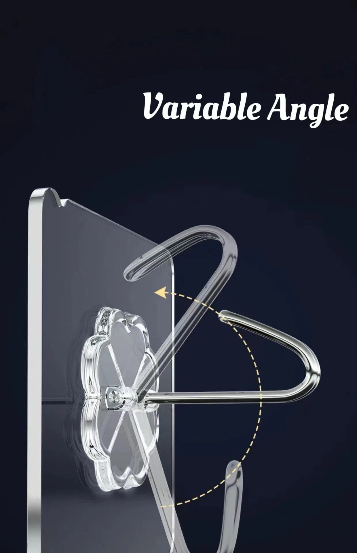 Hot Selling Non-Trace Strong Adhesive Non-Punching Transparent Wall Hooks