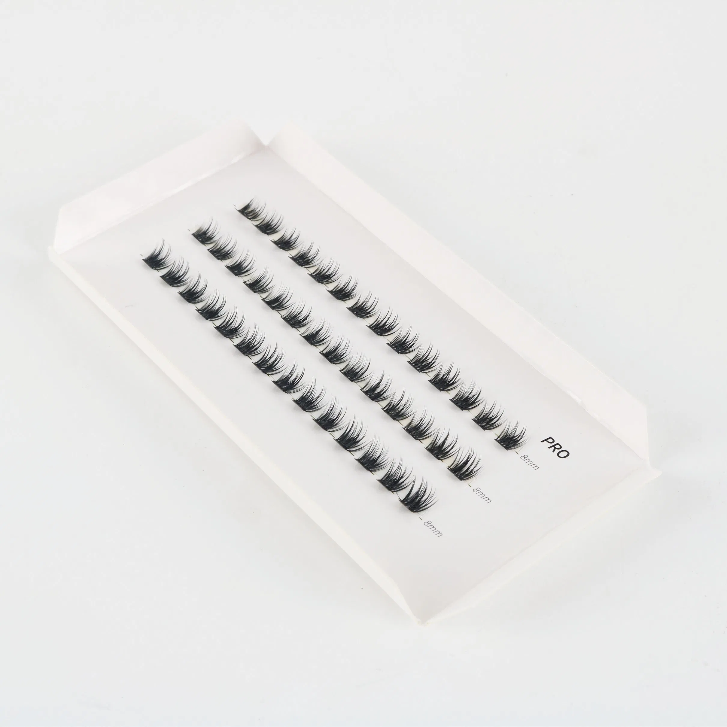 8mm Self Adhesive Cluster Eyelash Lash Kit Pre Bonded Press on Lashes Natural No Glue Needed Glueless Easy Permanent False Eyelash