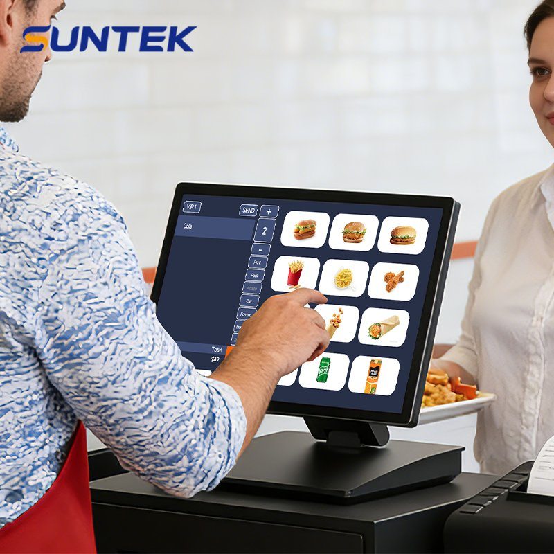 NFC Payment POS Terminal Suntek with Concealed Cable Design for Hotels