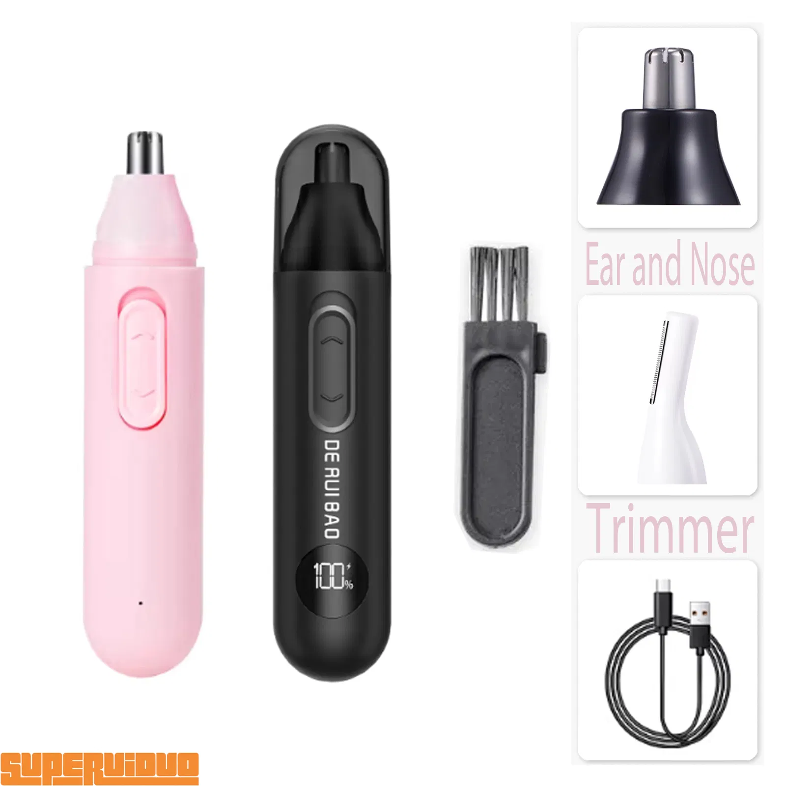 Stainless Steel Double-Edge Blade Ear and Nose Trimmer