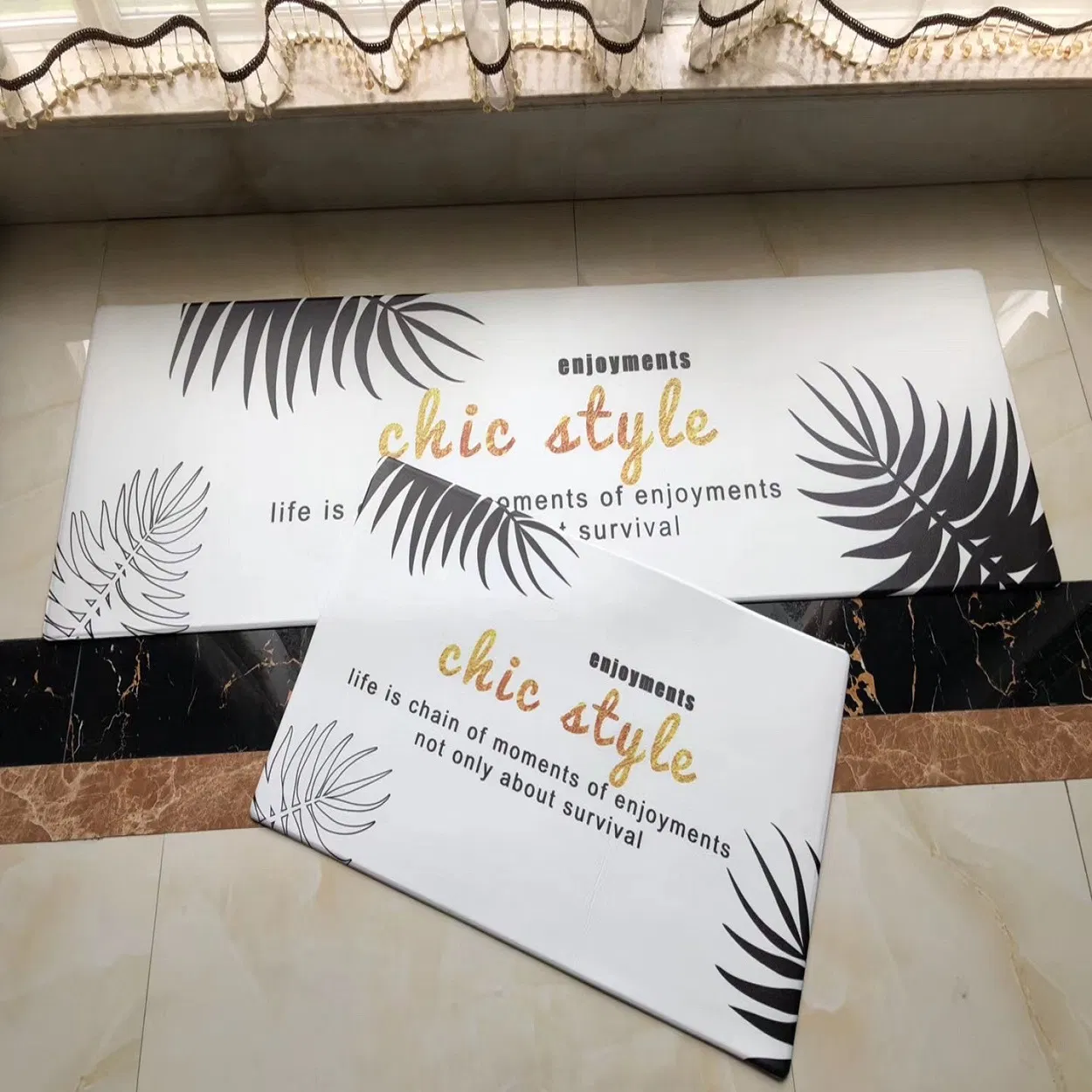 PVC Printed Kitchen Mats with Modern Style Inkjet Kitchen Mat