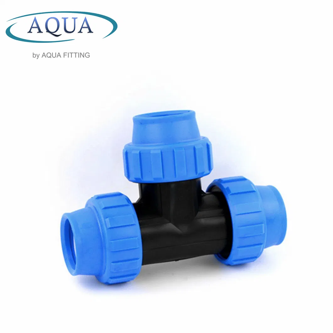 PP Pipe Connection PP Equal Tee Compression Fittings Hot Selling