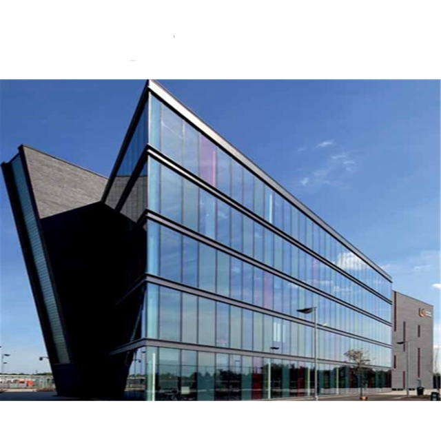 Double Glazing Frame Less Aluminum Building Curtain Glass Wall