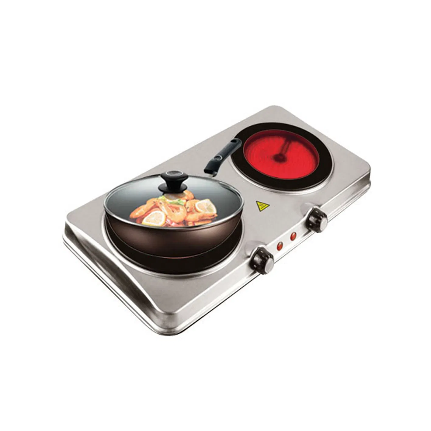 Ceramic Electric Stove with Two Burners for Home