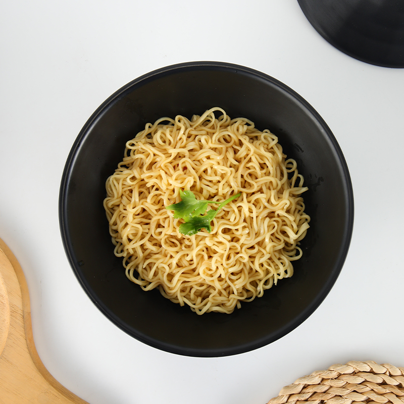 Custom Logo High Quality Black Soup Bowls Plastic Melamine Restaurant Noodles Bowl