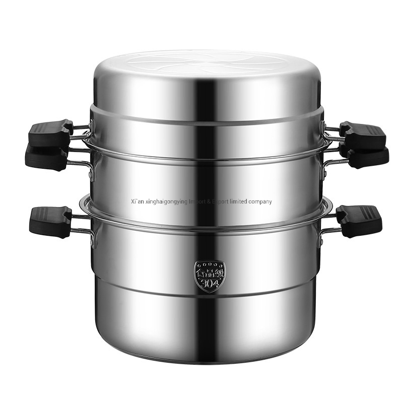 Пароварка 3-х уровневая из нержавеющей стали 30 см