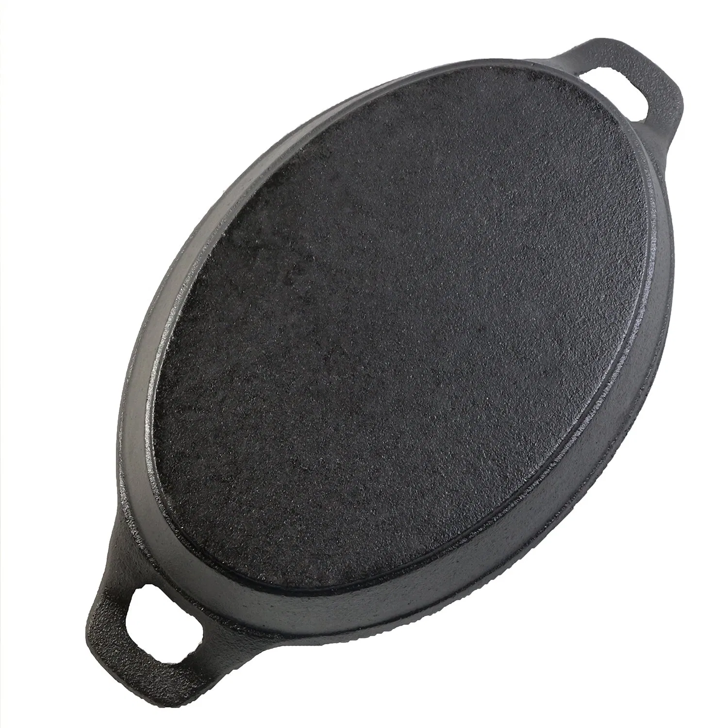 Чугунная овальная гриль-сковорода с антипригарным покрытием