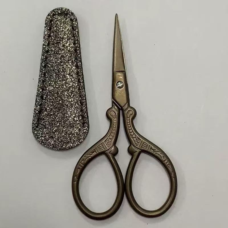 Factory Wholesale Vintage Household Embossed Small Phoenix Scissors Craft Beauty Small Scissors