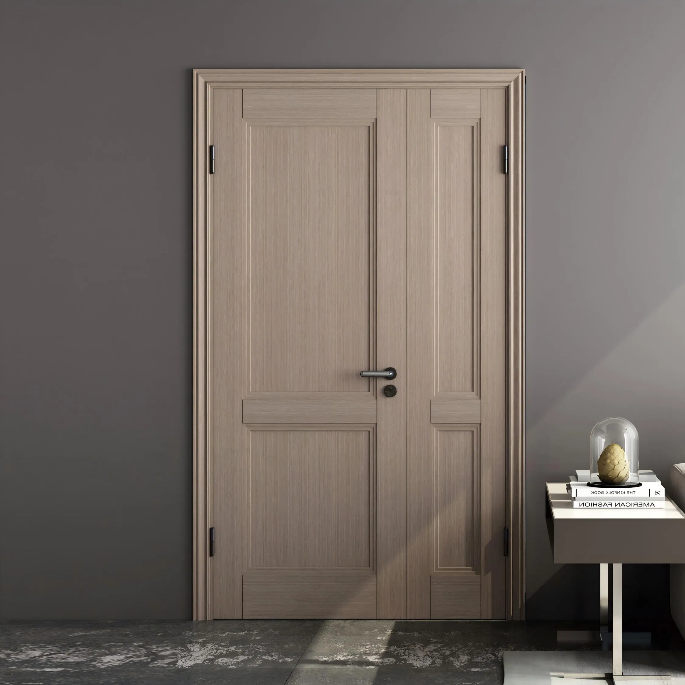 Elegant European WPC Hotel Door with Custom Engraved Patterns