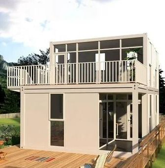 White Villa Apartment Fast Install Modular Houses Tiny Home Container Houses Steel Structure Prefabricated Luxury Villa