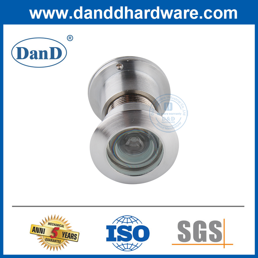 Brass Satin Chrome Security Magnifying Door Viewer in Satin Chrome