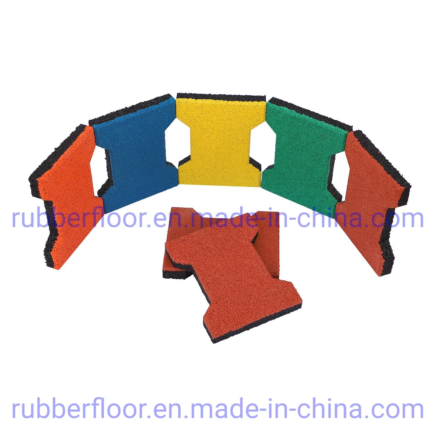 China Dog Bone Rubber Paver Tiles, Rubber Brick Paver Tiles, Interlocking Rubber Tile, I Brick Paver, Walkway Rubber Brick, Horse Barn Paver Tiles, Rubber Paver