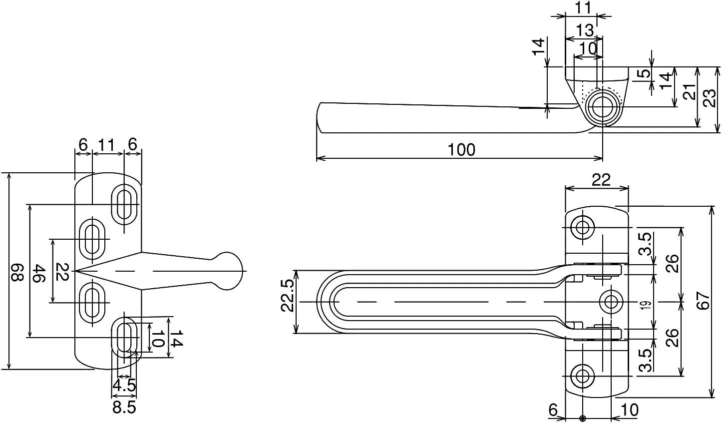 Mdsf01-Sn Die-Cast Zinc Security Latch, Satin Nickel Finish