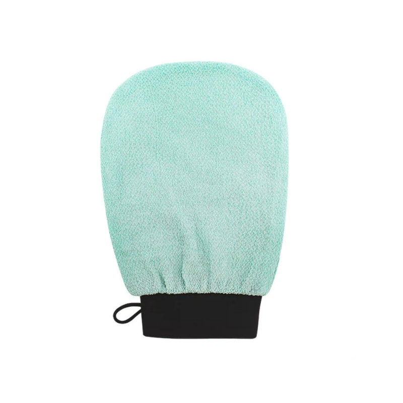 Pink Body Scrub Gloves Korean Exfoliating Viscose Fabric Mitt Glove