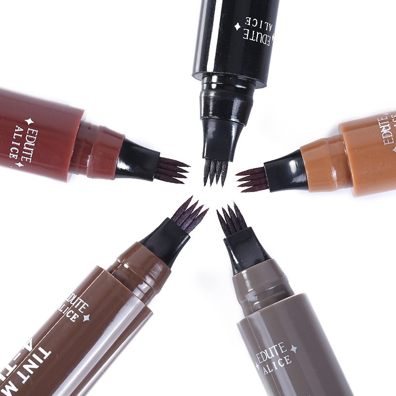 Ep01four-Brow Pencil Liquid Brow Pencil Imitation Wild Waterproof Waterproof Anti-Perspiration Dye 4 Cross-Border Beautiful Color Makeup Explosion Manufacturers