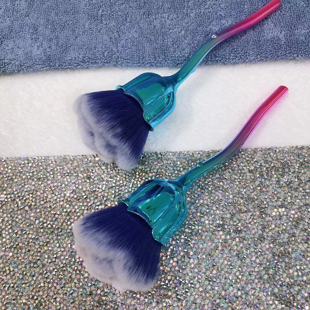 Flower Shape Nail Brush Nail Dust Cleaning Brush Makeup Brush