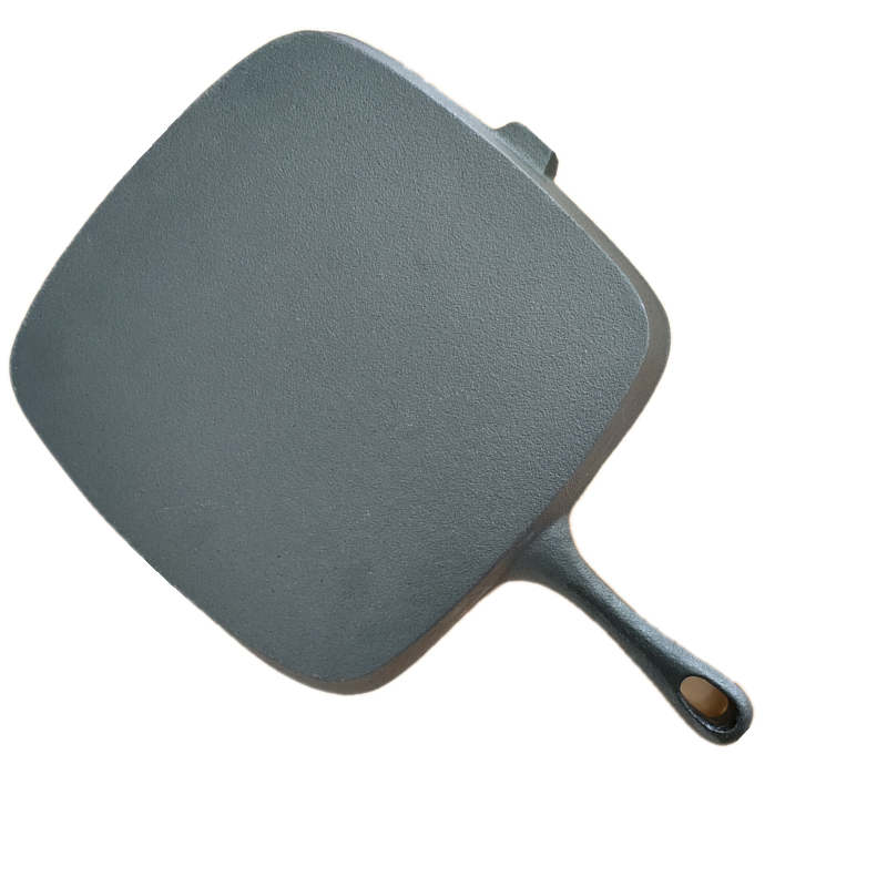 Customized BBQ Grill Cookware Frying Pan Sand Cast Iron Grill Pan