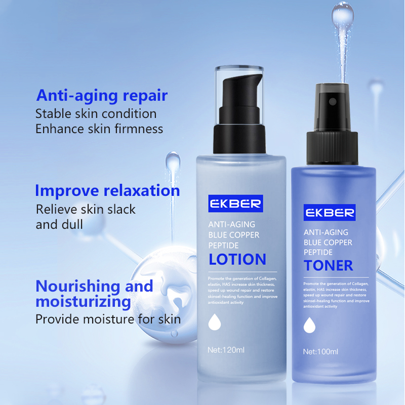 OEM/ODM Anti Wrinkle Moisturizing Soothing Repair Skin Blue Copper Peptide Face Lotion