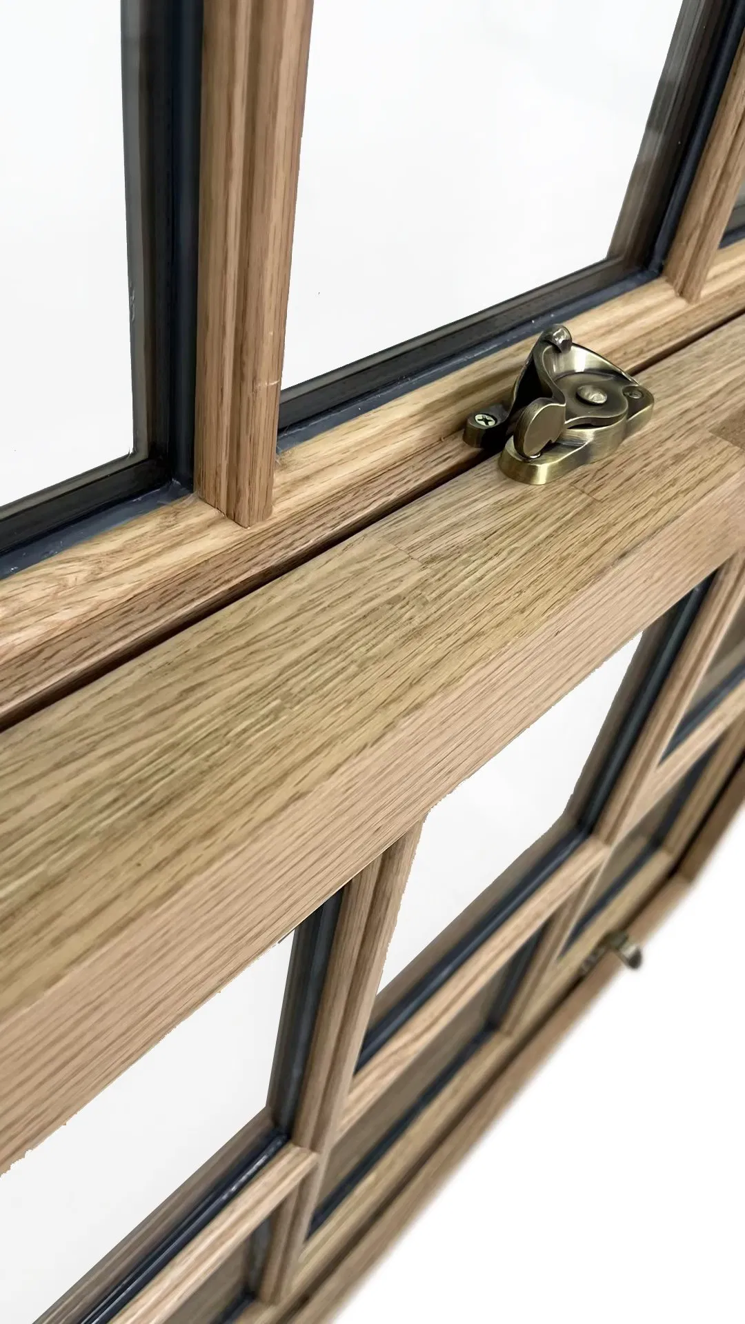 Penjoy Factory Price Oak Wood Windows Customized Single Hung Windows