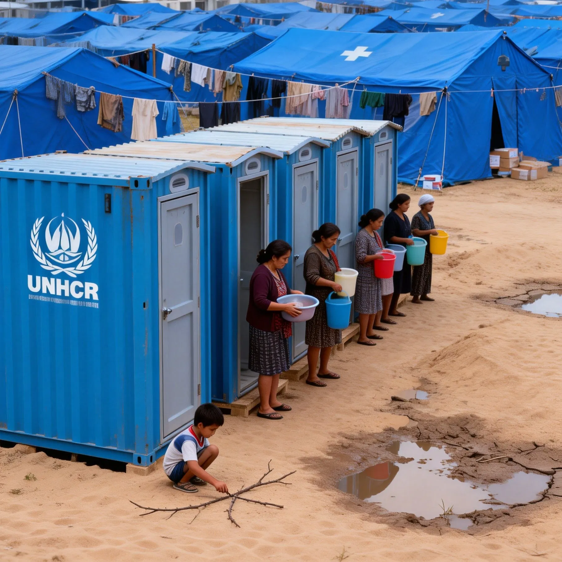 After-War Rebuild Prefabricated Toilet Small Modular Wc for Residence Settlement Modular Mobile Toilet Prefabricated House