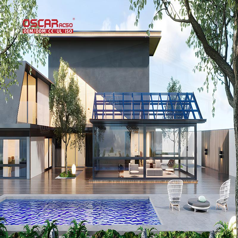 Glass Sliding Door Patio Enclosure Sunroom Waterproof Windproof Outdoor Garden Backyard Party Wedding All Season Sunroom