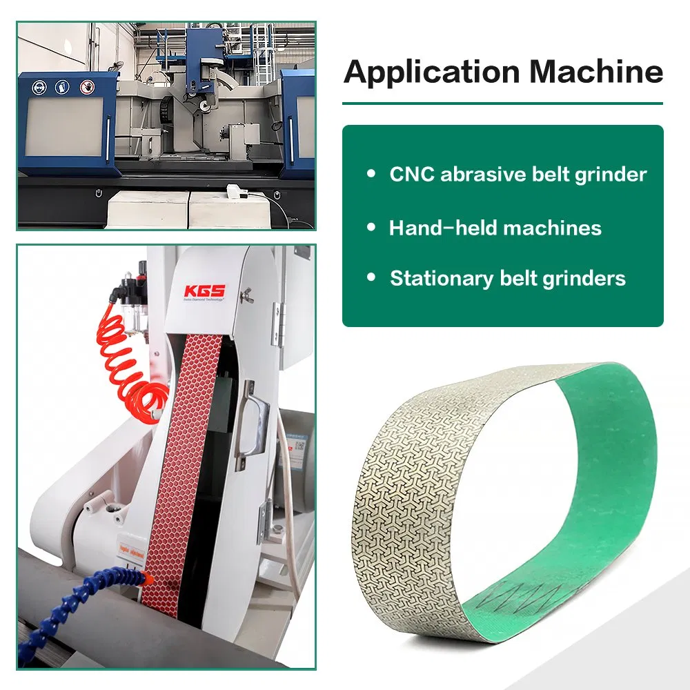 Resin Diamond Sanding Belt Abrasive Tooling Flexible Abrasive Sanding Belts for Stone Glass Ceramics Knife Sharpening Grinding