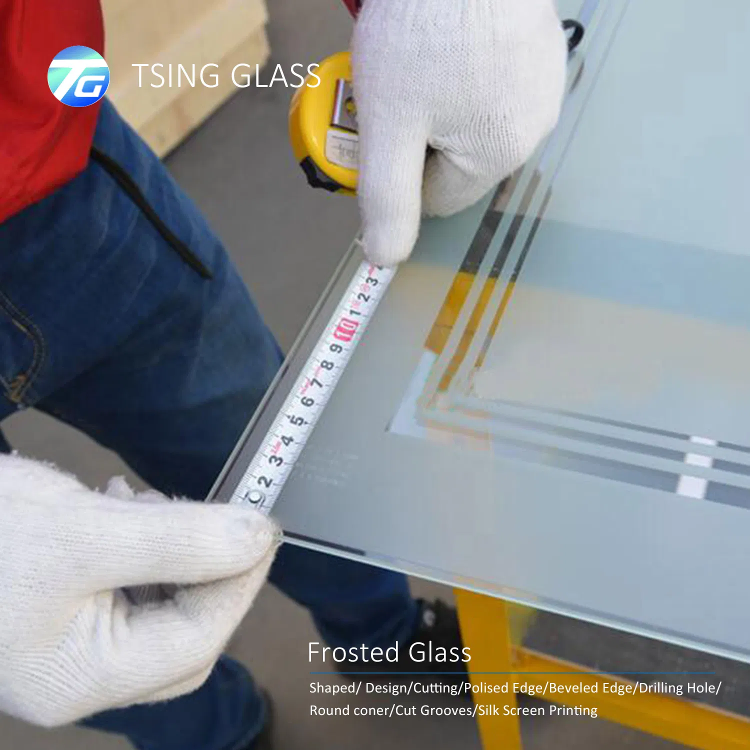 Frosted/Sandblasted Tempered Glass /Acid Etched Tempered Shower Glass for Shower Room Door Curtain Wall