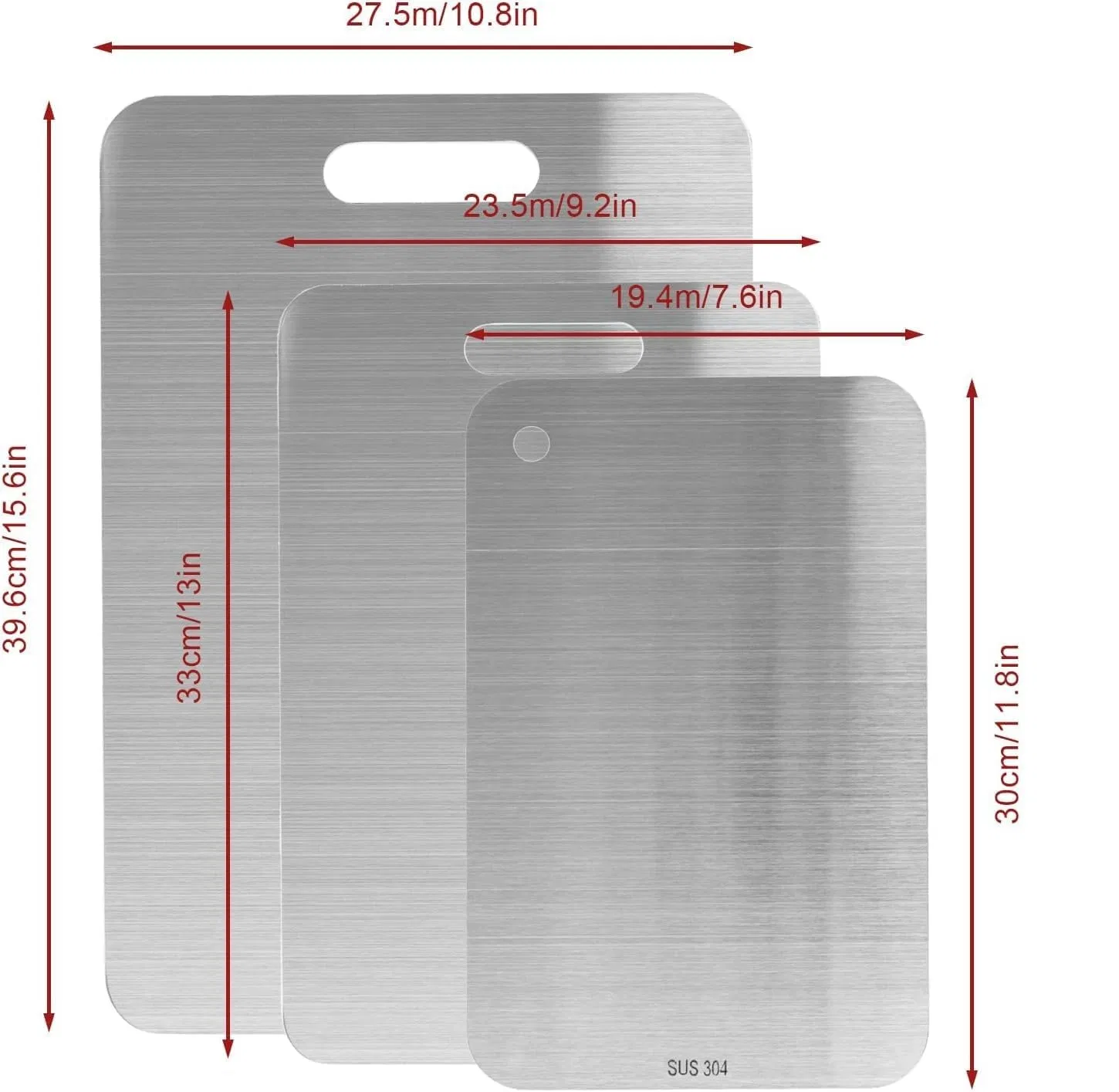 Stainless Steel Double-Sided Kitchen Cutting Board