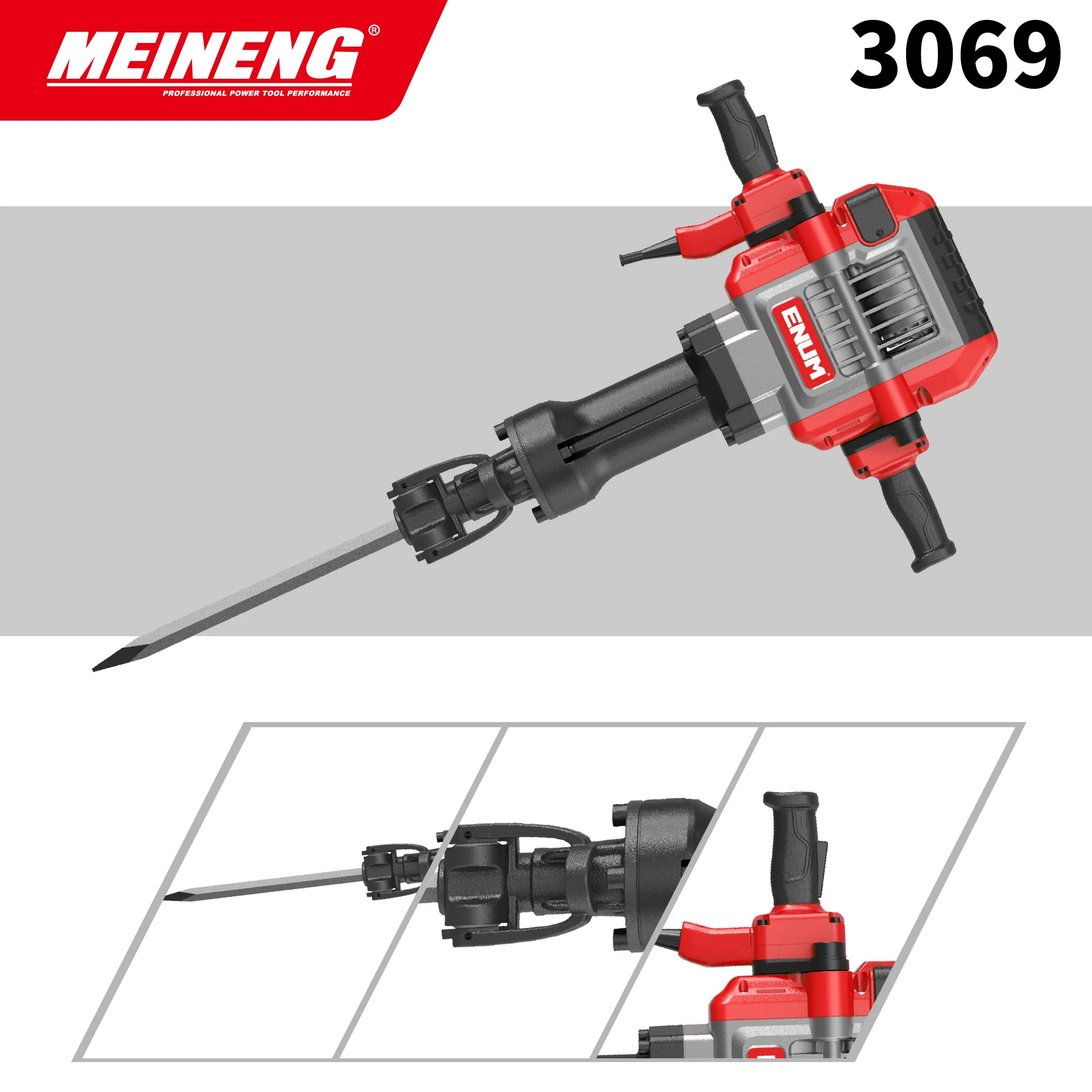Ergonomic 3069 Demolition Hammer with Advanced Vibration Control Technology