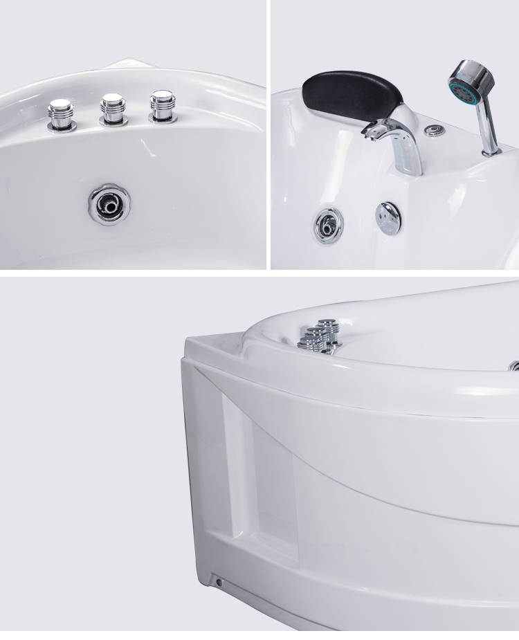 Угловая акриловая ванна с гидромассажем на двоих