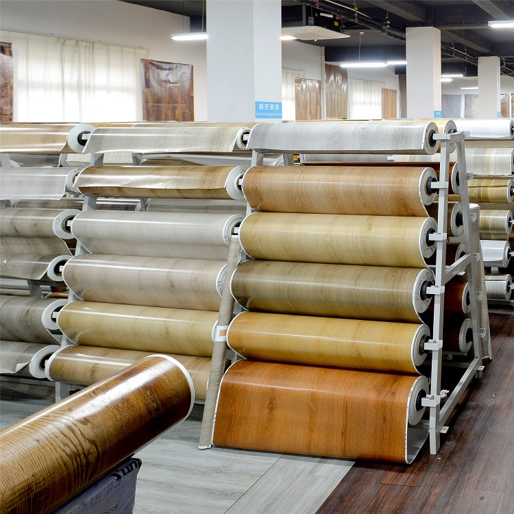 PVC Flooring Spc Flooring Wooden Design Marble Design Decorative Color Film