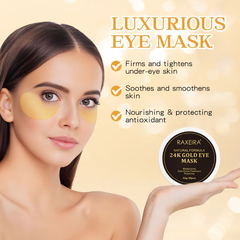 Wholesale Best Collagen Treatment Fine Lines Eye Bags Moisturizing Brightening Skincare 24K Gold Eye Mask