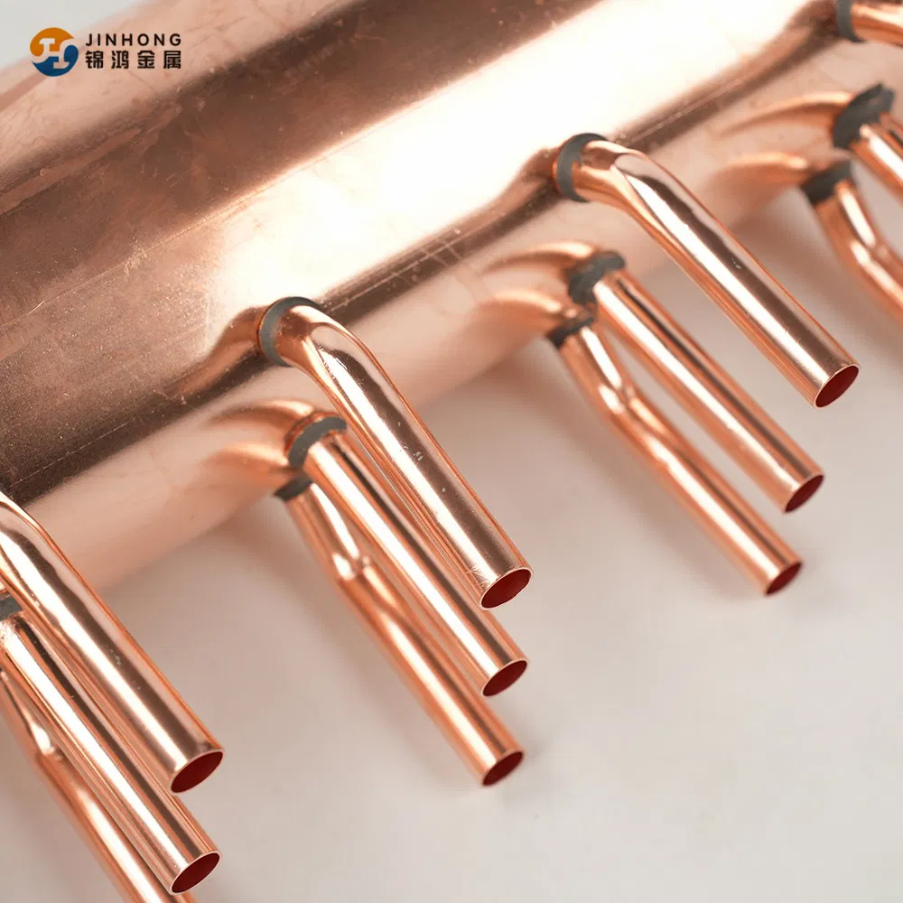 Factory Customized Closed Copper Header Water Distributor Manifold for HVAC System