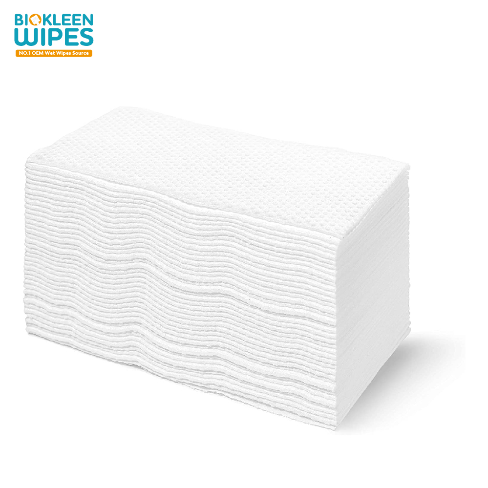 Biokleen Bamboo Disposable for Face Flushable Biodegradable Baby Tissue Cleansing Cloth Makeup Removing Dry Cotton Tissue Wipes
