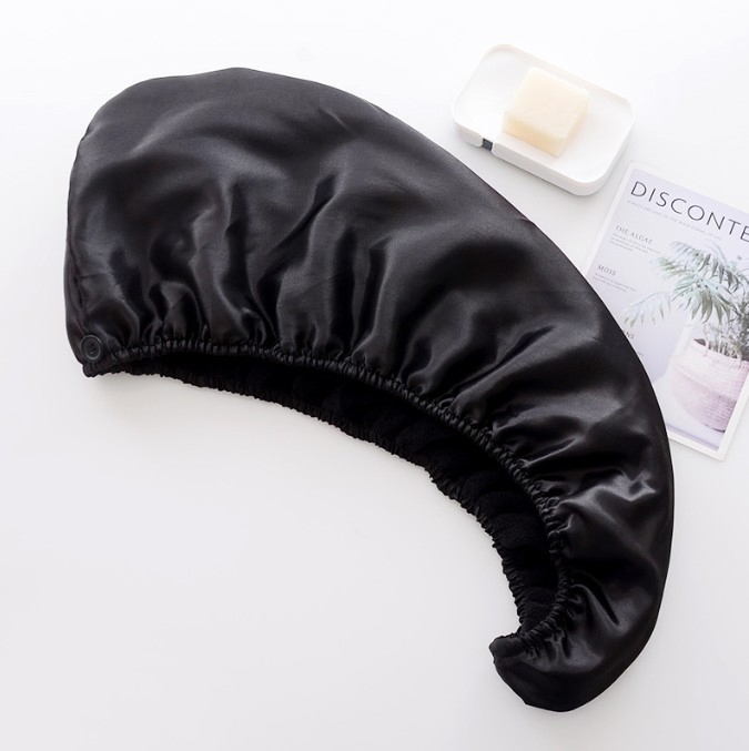 Grey Color Microfiber Shower Cap