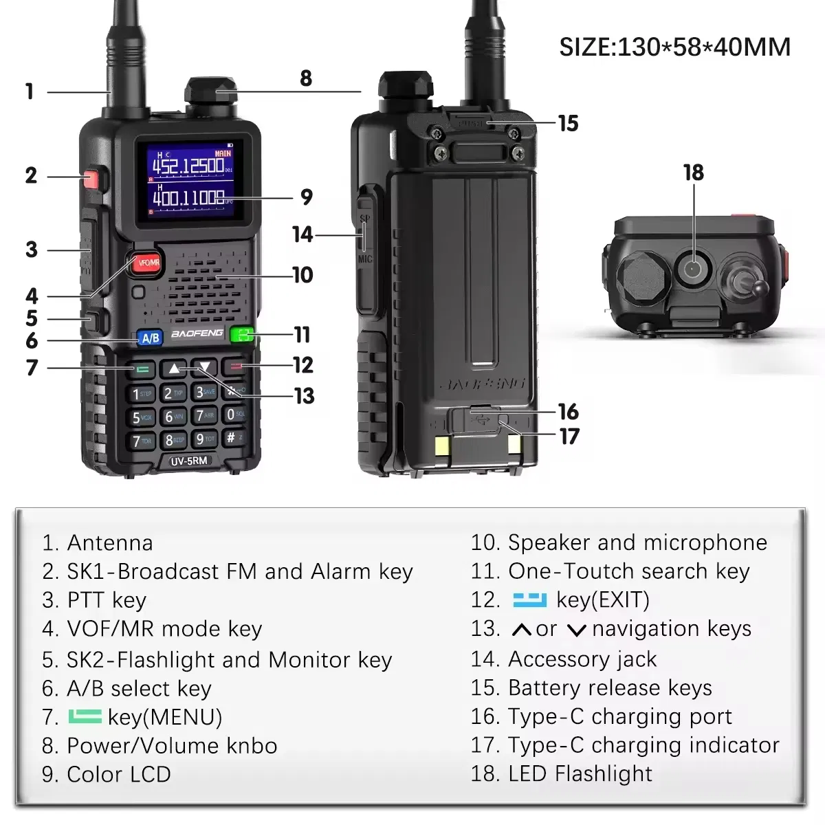 Портативная рация Baofeng UV 5RM