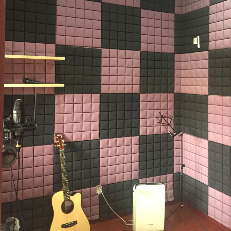 High Density Black Waterproof Wedges Acoustic Foam 30X30cm Studio KTV Sound Proof Wall Panel Sound Acoustic Foam Ceiling