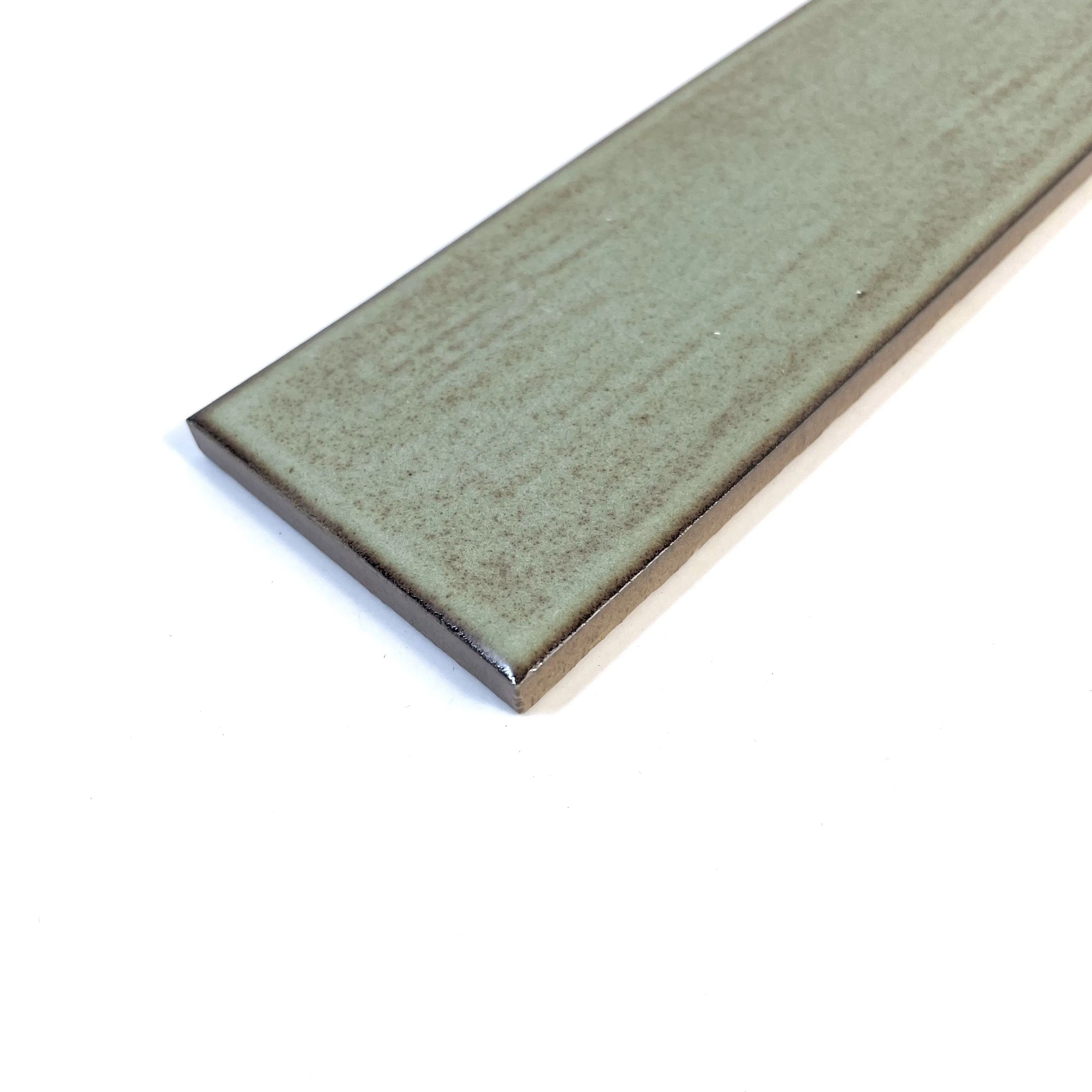 Hot Sale Green Glazed Ceramic Waterproof Matte Subway Tile Porcelain for Villa Hotel Project Wall Decoration
