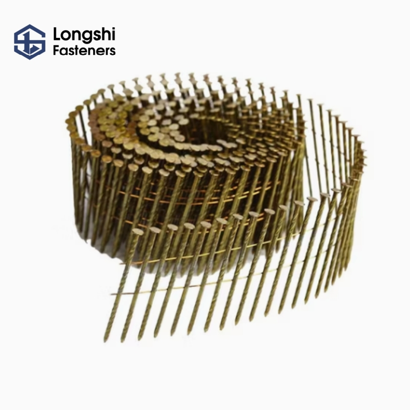 Wholesale 1 3/4 Coil Roofing Nail Galvanized Steel Common Nail with Smooth Shank 3 1/4 Galvanized Ring Shank Pallet Coil Nail Common Wire Nail