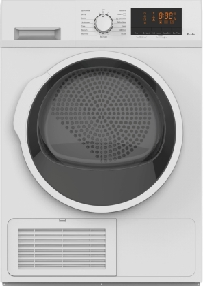 8kg Fully Automatic Heat Pump Front Loading Clothes Dryer Machine with LED Indicator