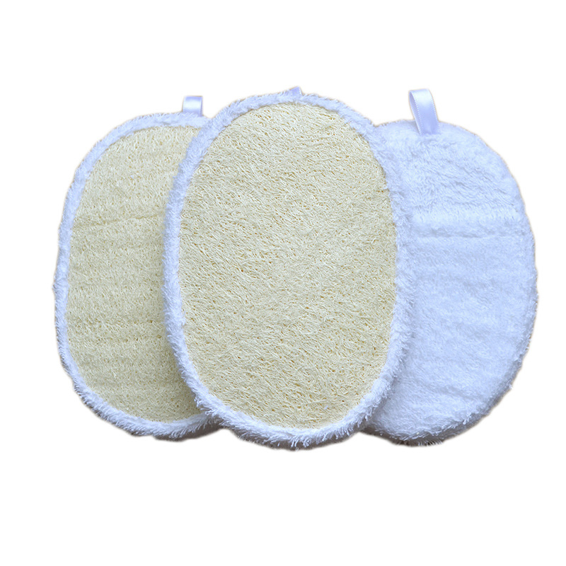 Natural Loofah Pad Fiber Bath Brush Exfoliating Sponge