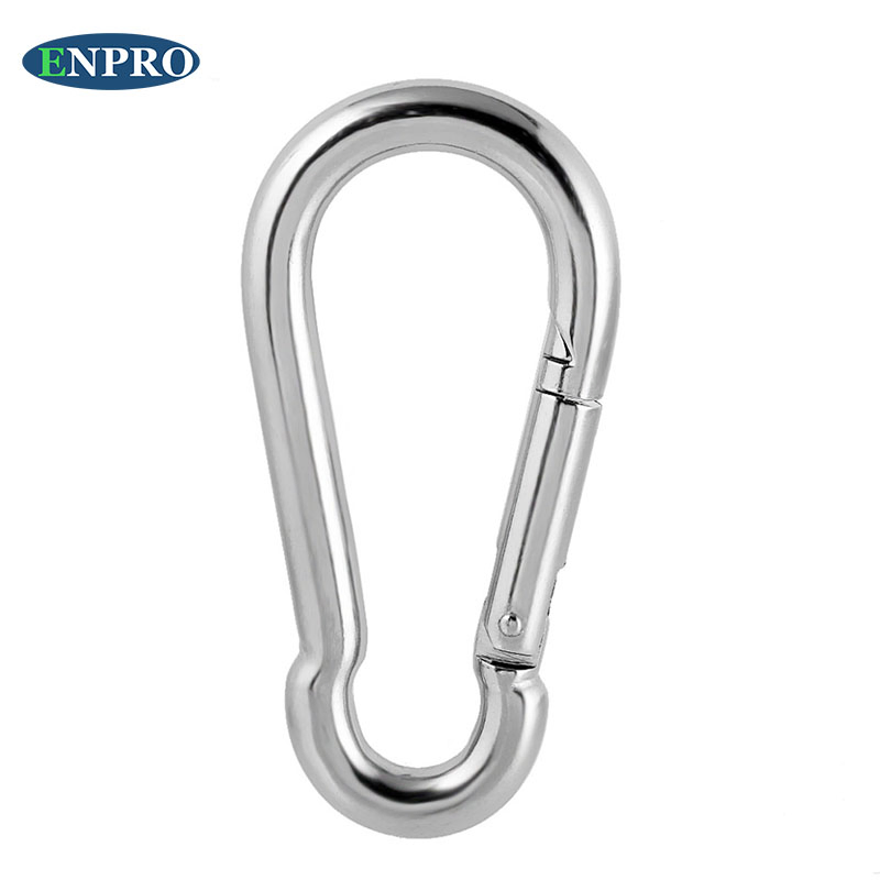 1.5 Inch 3 Inch 4 Inch DIN5299c M8X80mm Heavy Duty 304 316 Stainless Steel Carbine Spring Snap Hook Clip Carabiner Metal Snap Hook