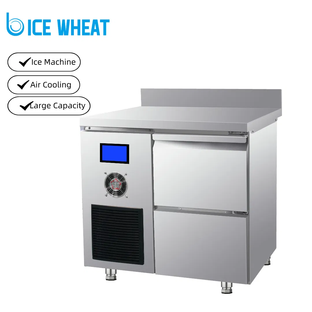 Commercial Ice Cube Maker Fully Automatic 82kg/24h Ice Machine with Multi-Use Stainless Tabletop