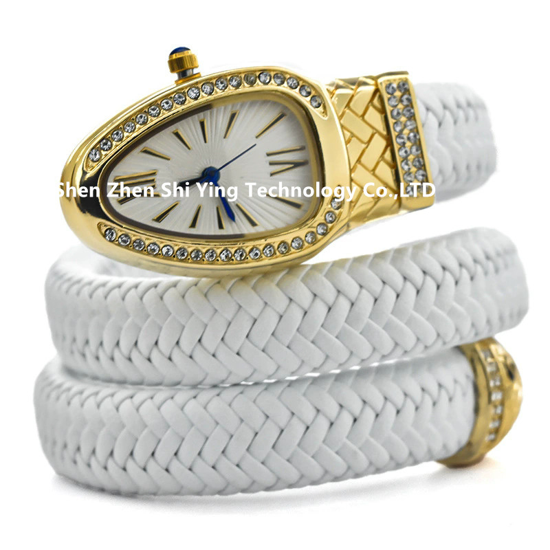 Hot Ladies Snake Shaped Bangle Watch for Gift
