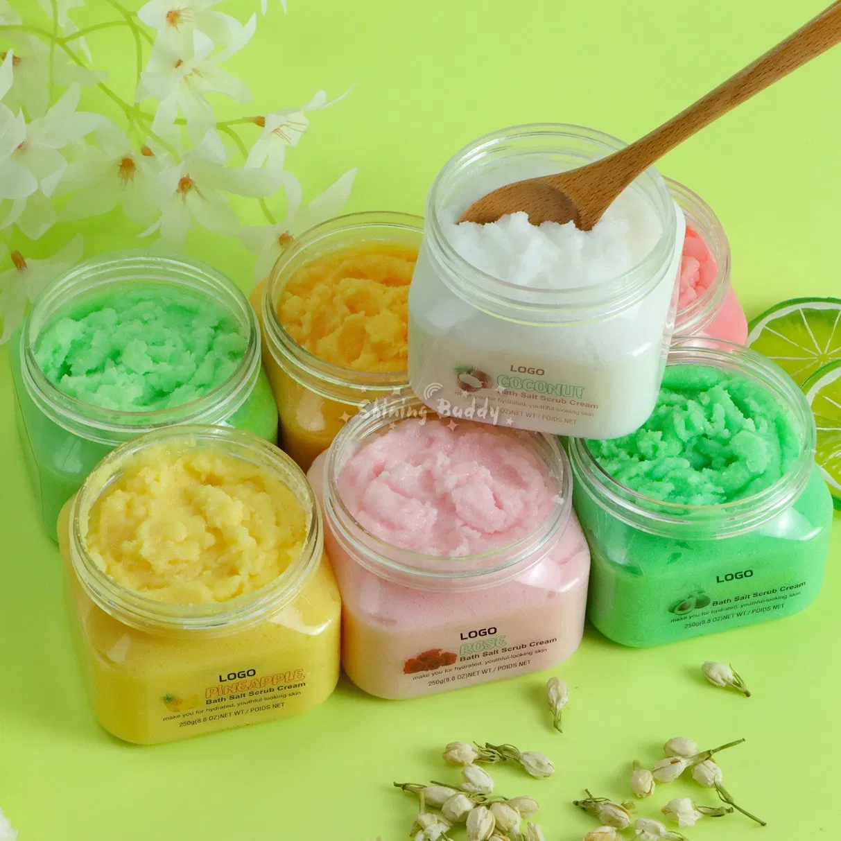Private Label Body Care Strawberry Body Scrub OEM/ODM Whitening Moisturizing The Skin