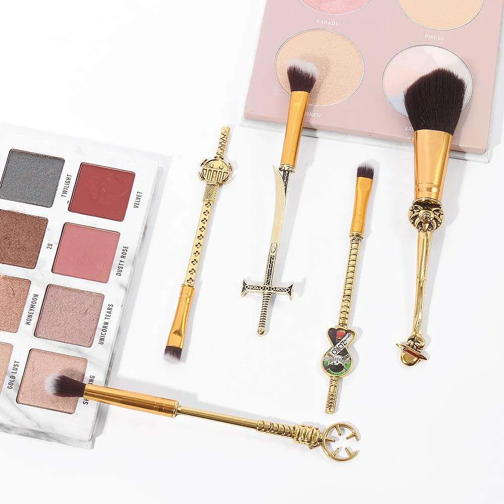 Cartoon Makeup Brush Set Metal Handle Professional Cosmetic Brush Kit